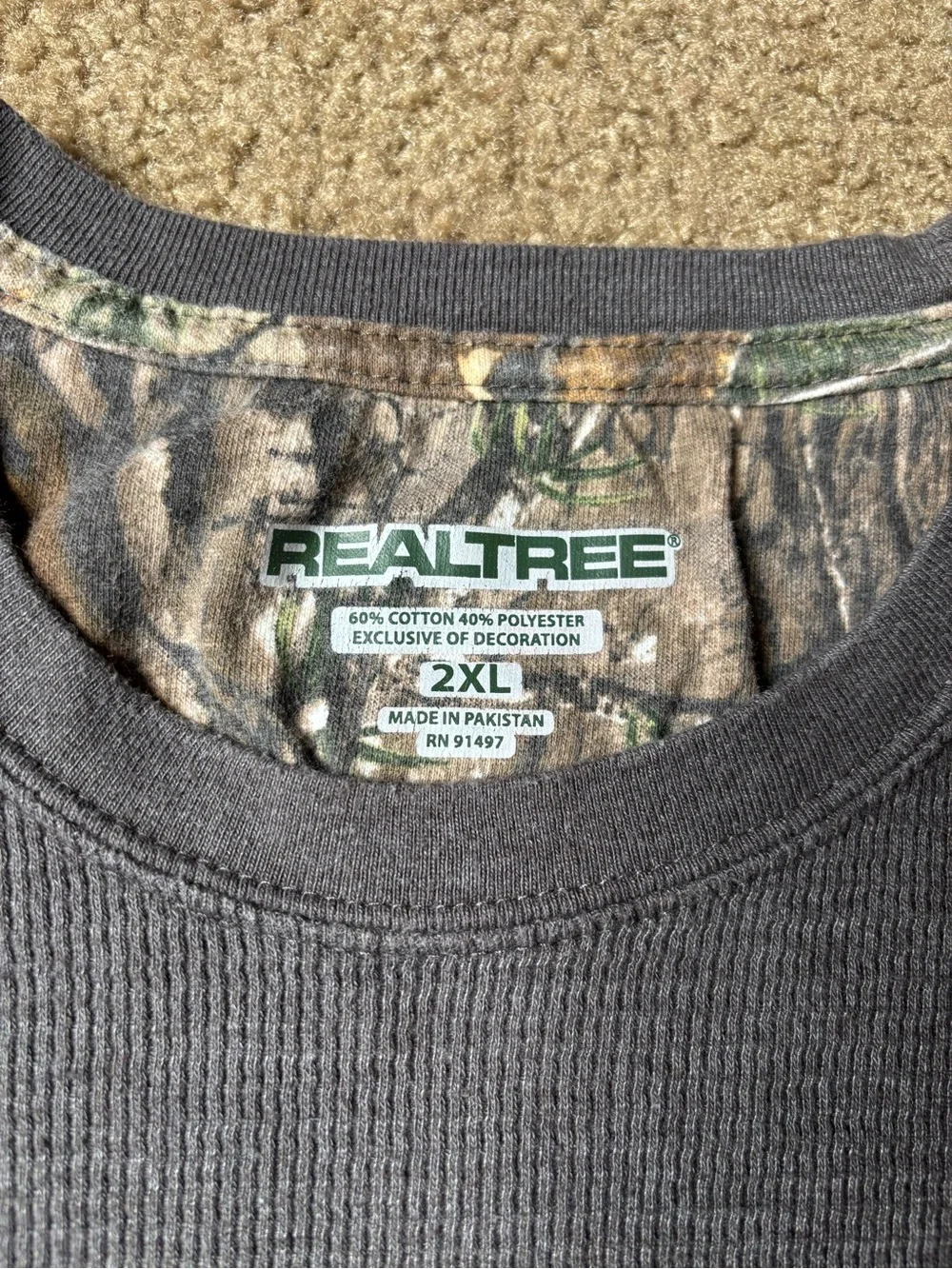 Realtree branded crewneck